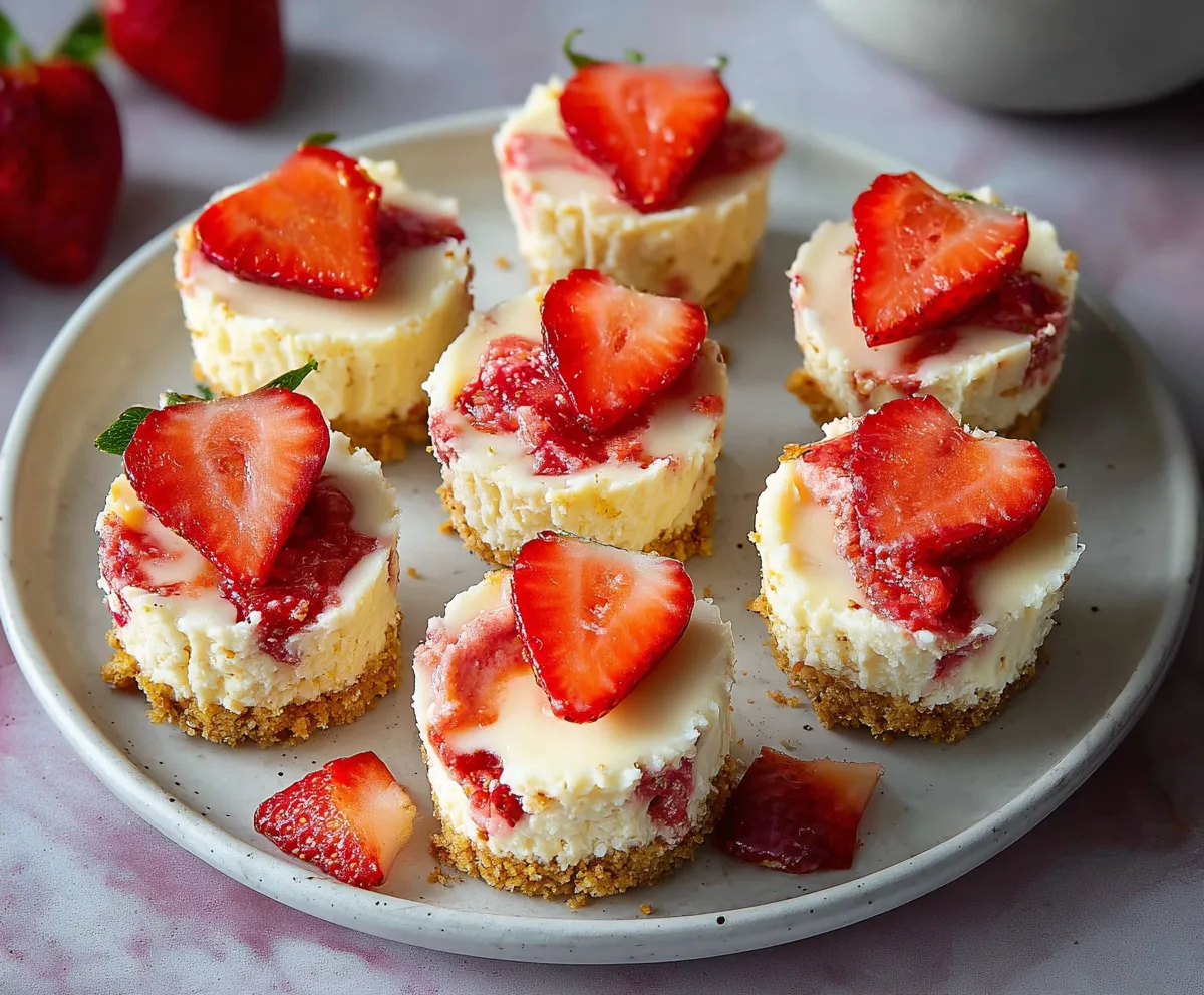 Easy Strawberry Cheesecake Bites