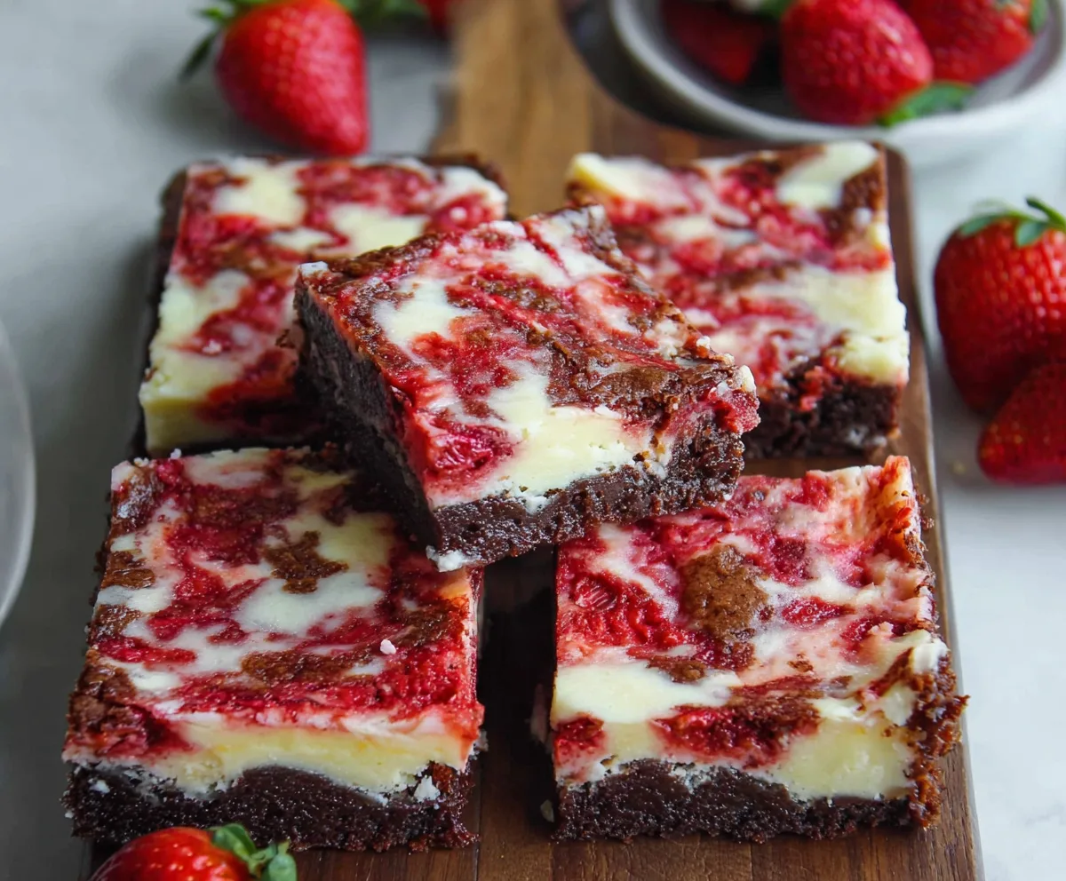 Easy Strawberry Cheesecake Brownies