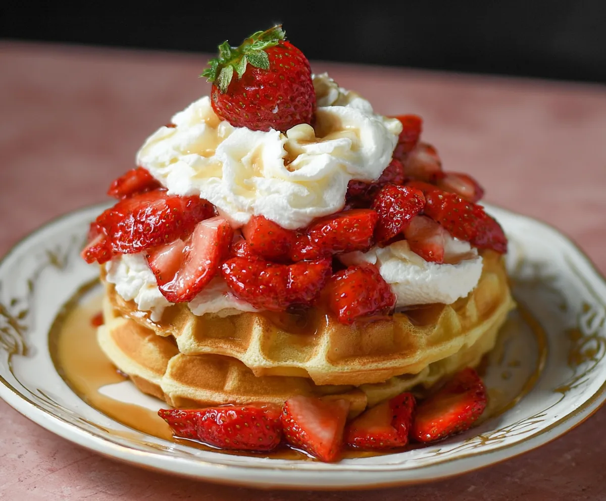 Best Strawberry Shortcake Waffles
