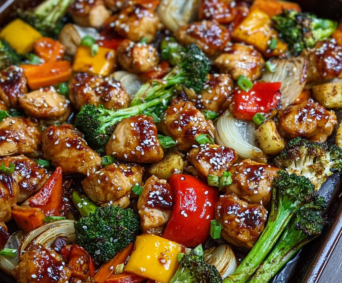 Easy Teriyaki Chicken Sheet Pan Dinner