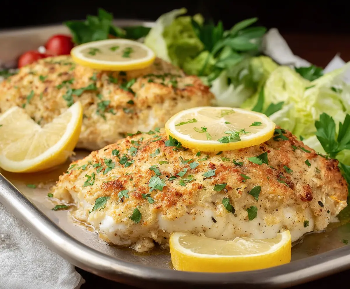 Easy Baked Garlic Parmesan Grouper