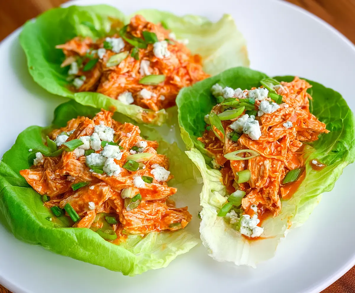 Easy Buffalo Chicken Lettuce Wraps
