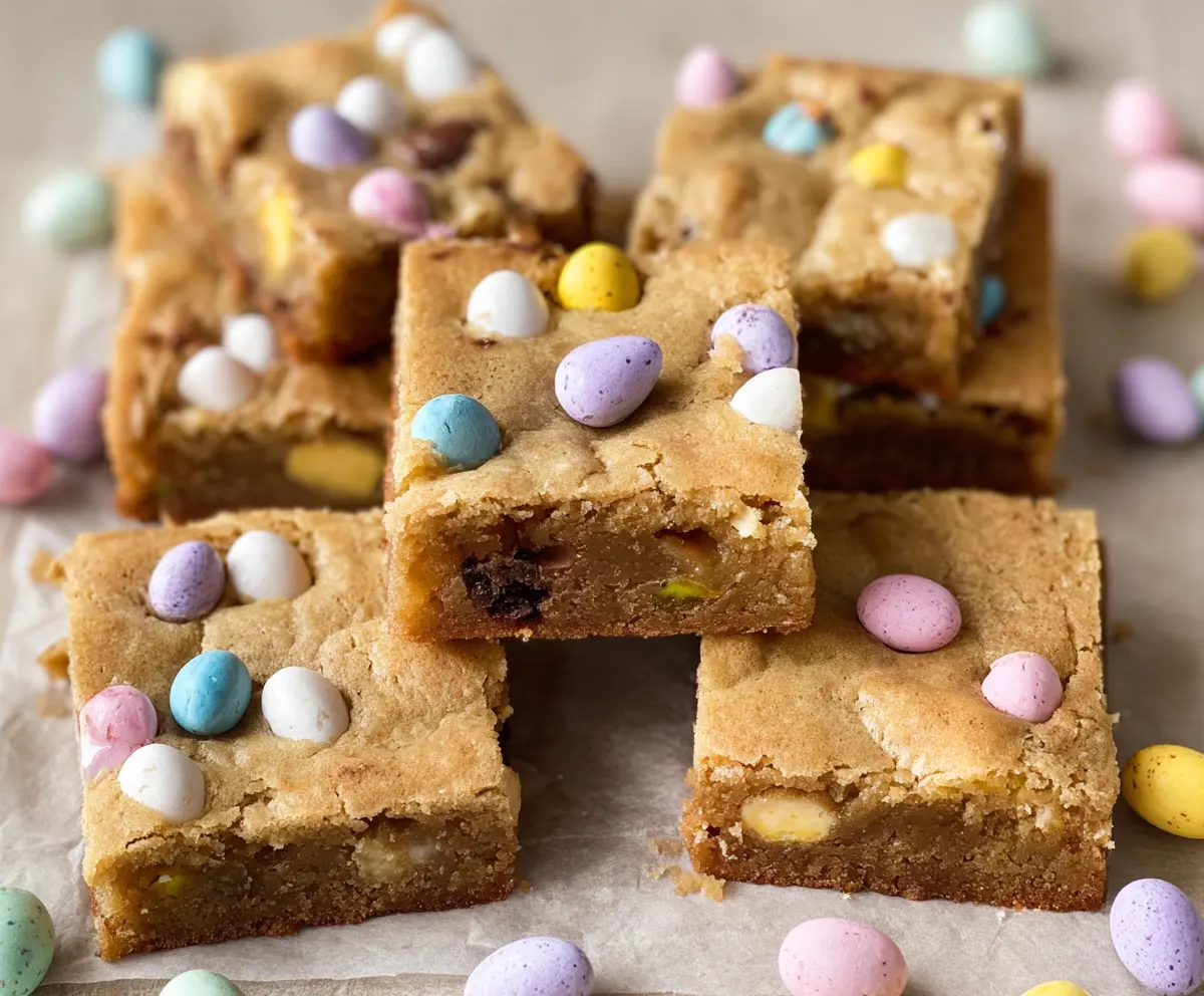 Easy Cadbury Mini Egg Blondies