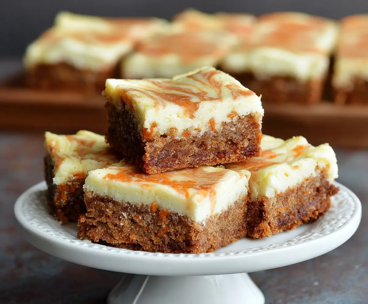 Easy Carrot Cake Cheesecake Bars