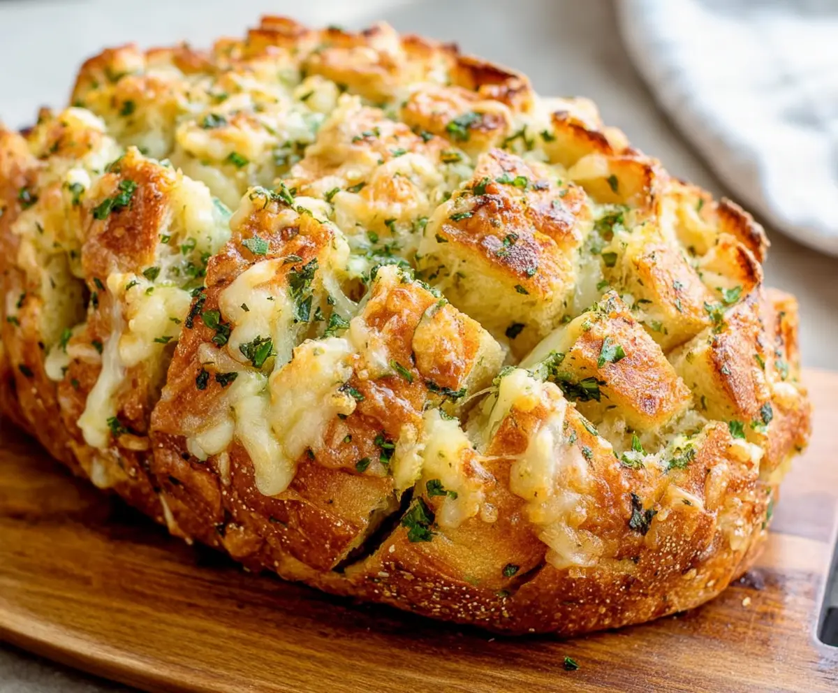Easy Cheesy Pull Apart Garlic Bread