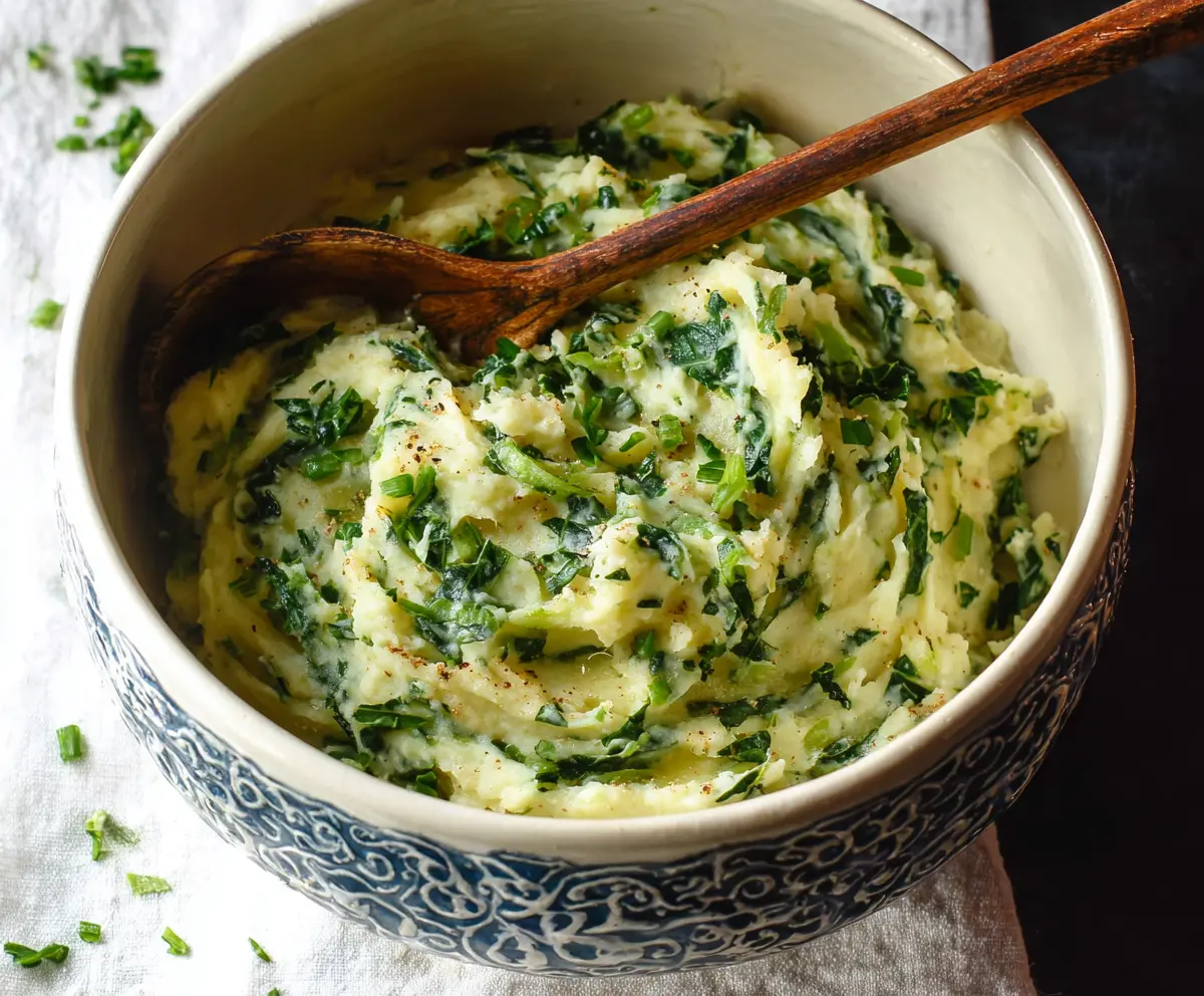 Creamy Colcannon Mashed Potatoes with Kale