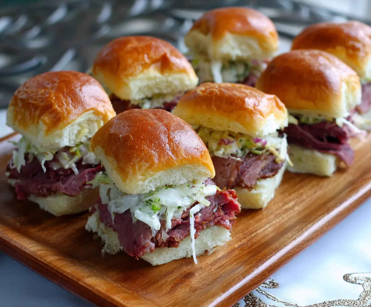Easy Corned Beef Cabbage Sliders