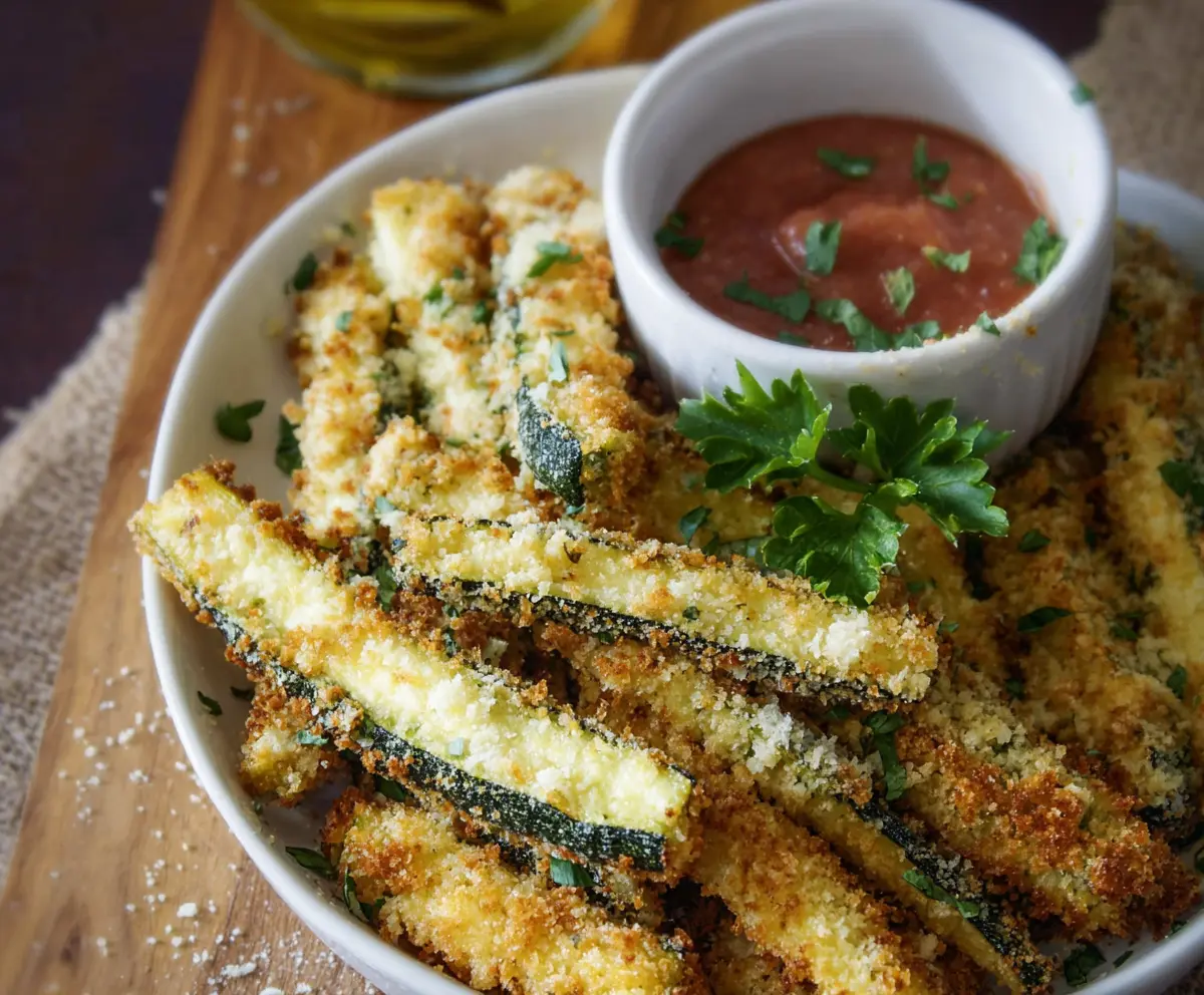 Crispy Baked Parmesan Zucchini Fries