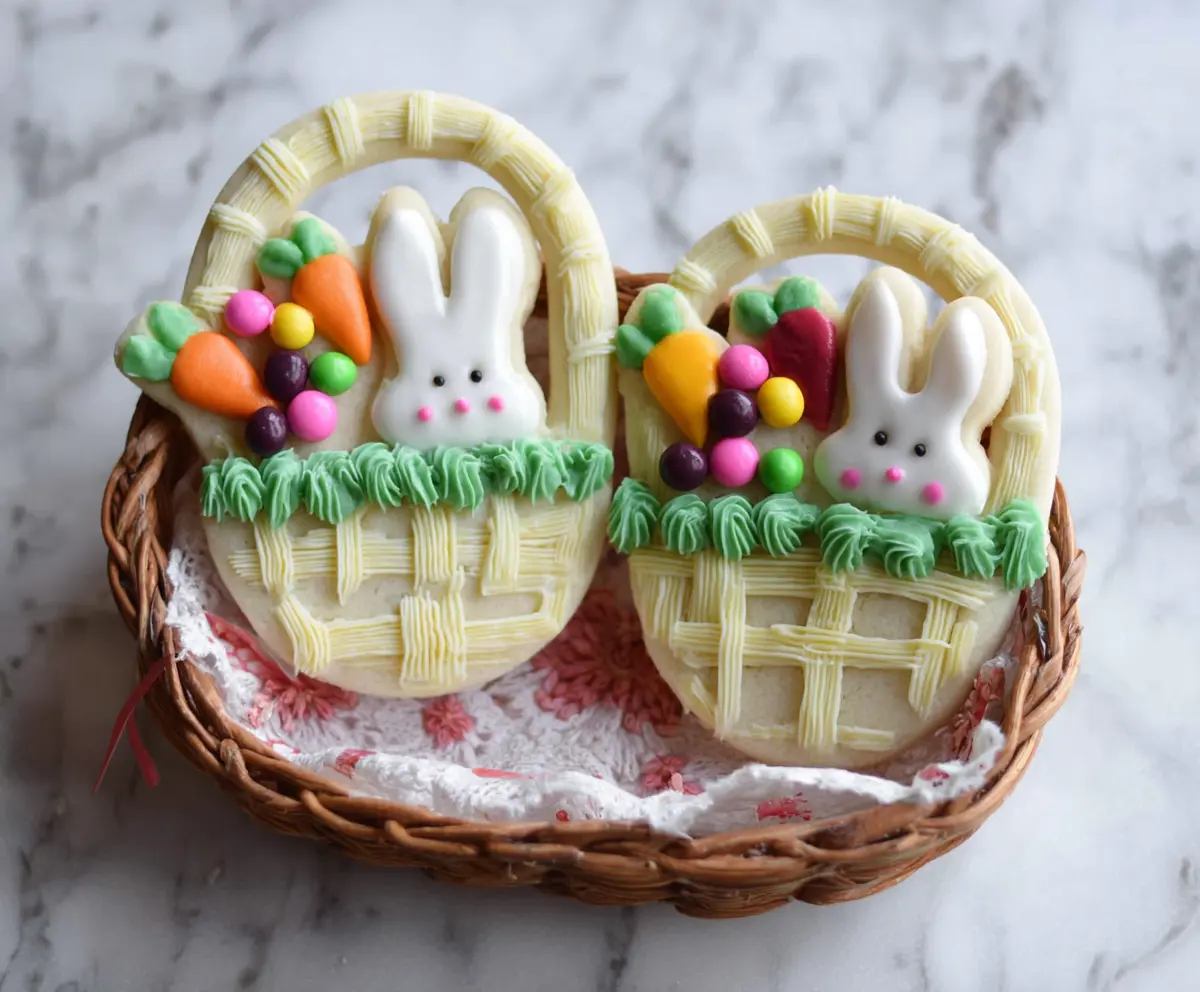 Easy Easter Basket Sugar Cookies