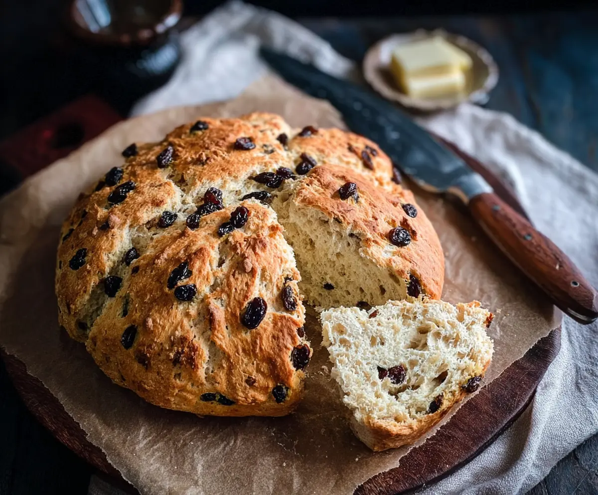 Easy Irish Soda Bread with Raisins