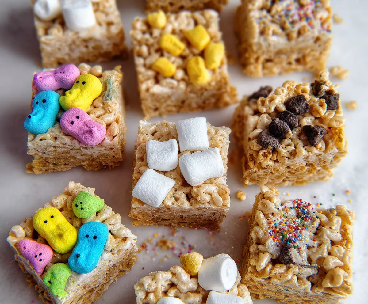 Easy Marshmallow Peeps Cereal Bars