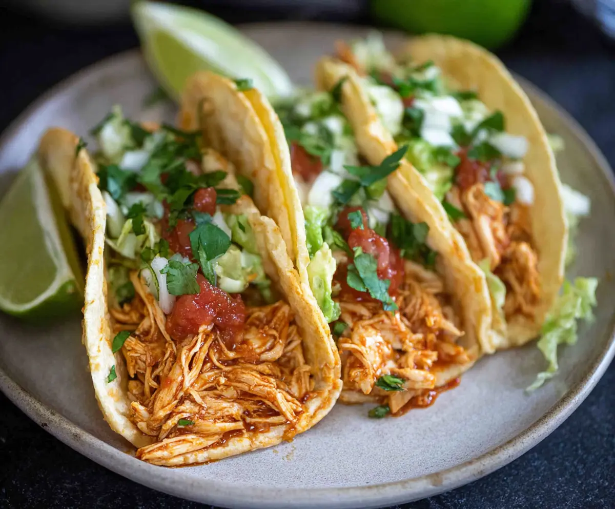Easy Slow Cooker Chicken Tacos