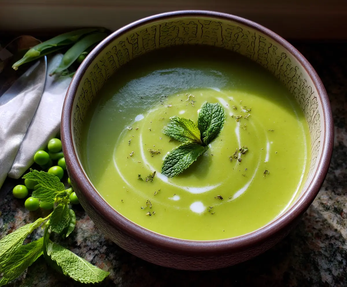 Fresh Spring Pea Mint Soup Recipe