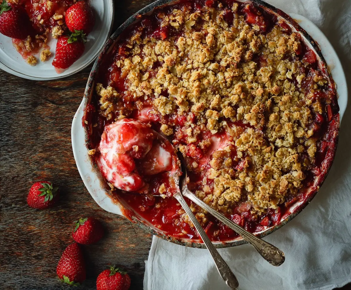 Easy Strawberry Rhubarb Crisp