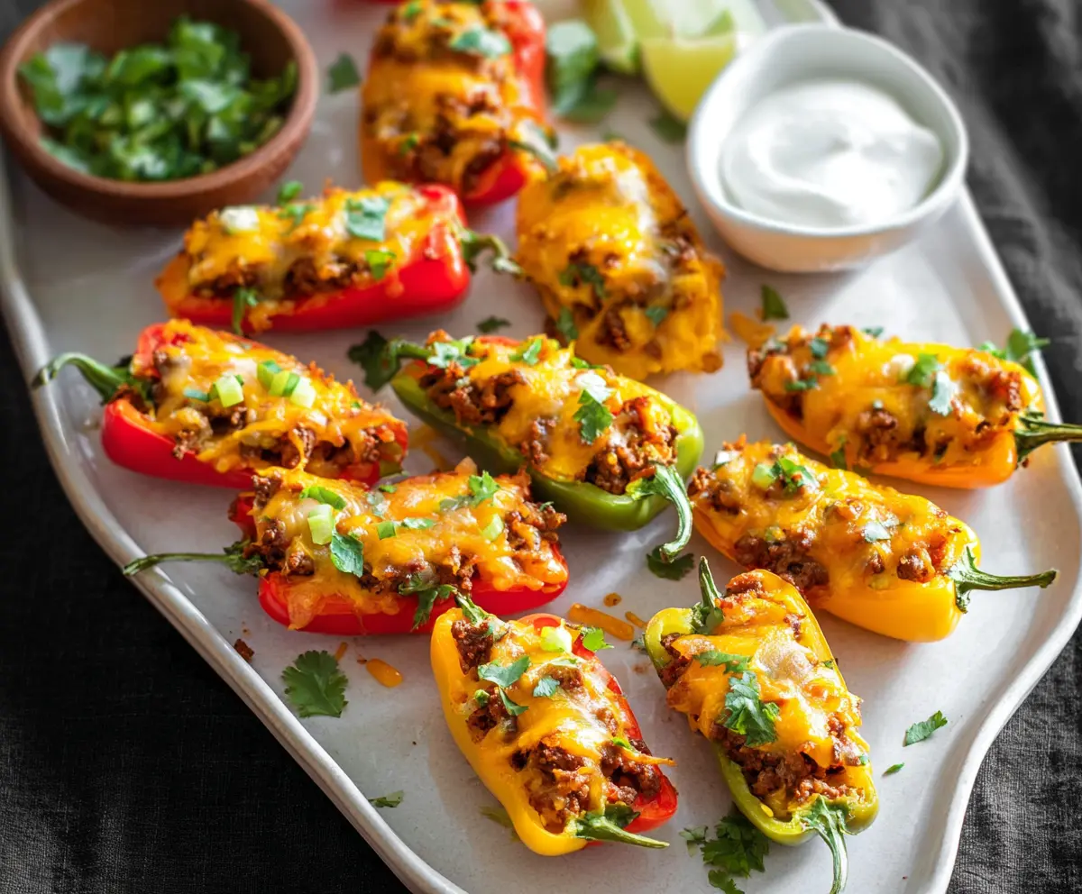 Easy Taco Stuffed Mini Peppers