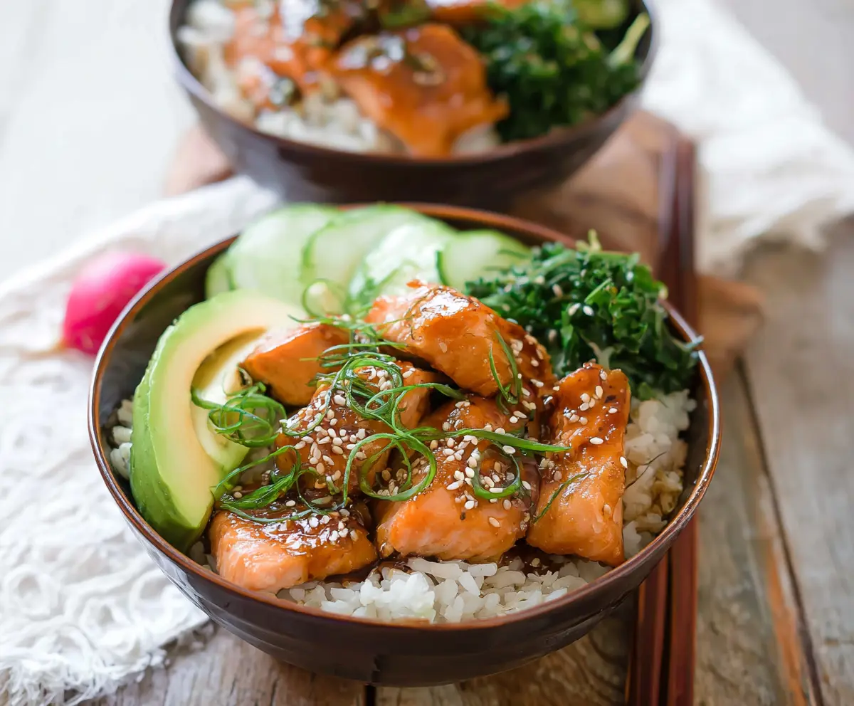 Easy Teriyaki Salmon Rice Bowl
