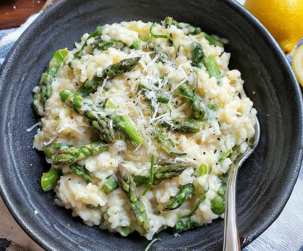 Creamy Lemon Asparagus Risotto