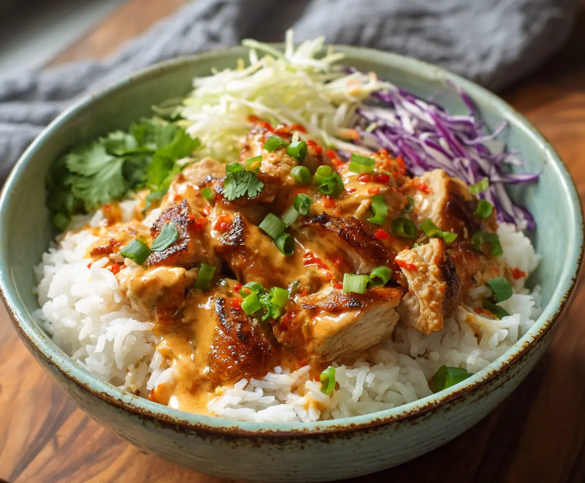 Easy Coconut Chicken Rice Bowl