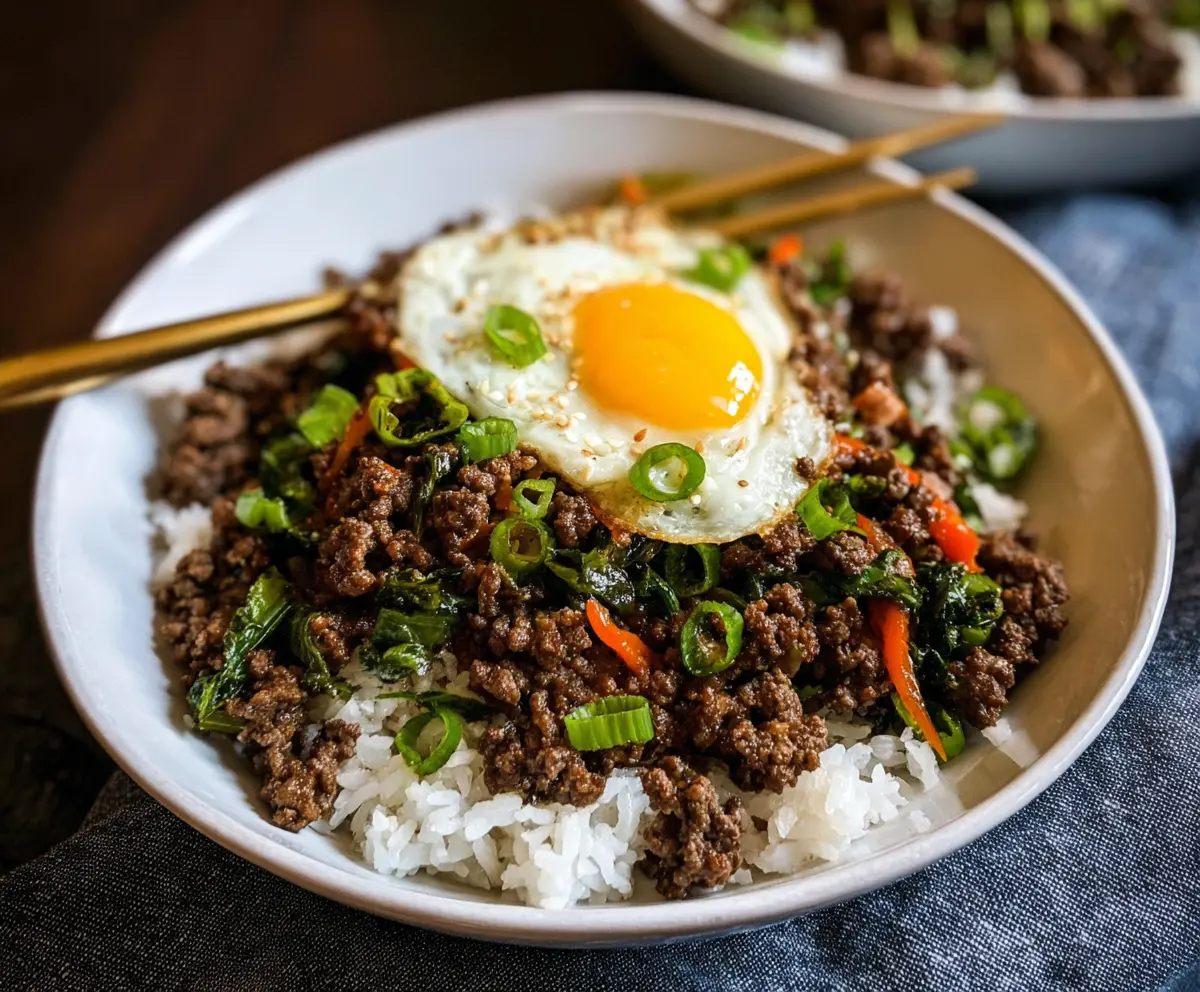 Easy Korean Ground Beef Bowl