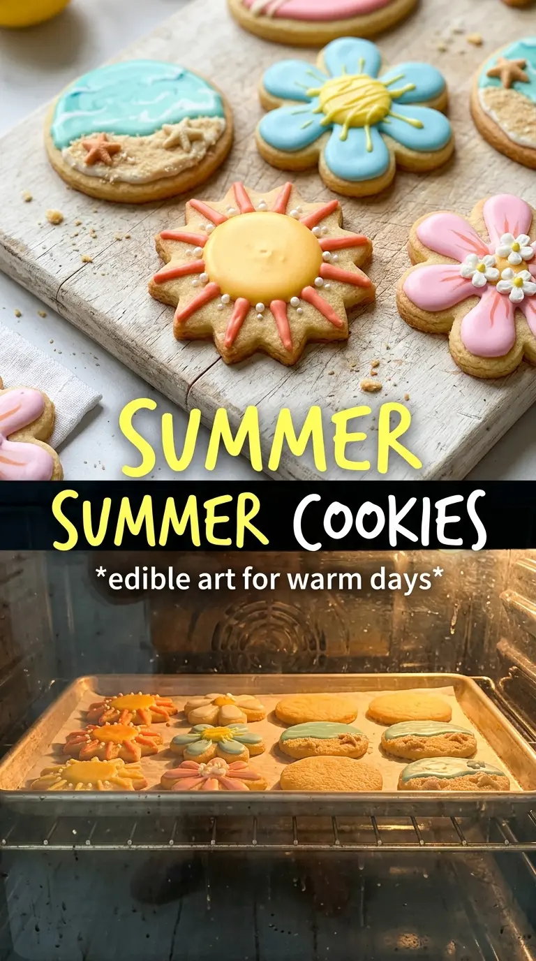 Summer Sugar Cookies colorful royal icing