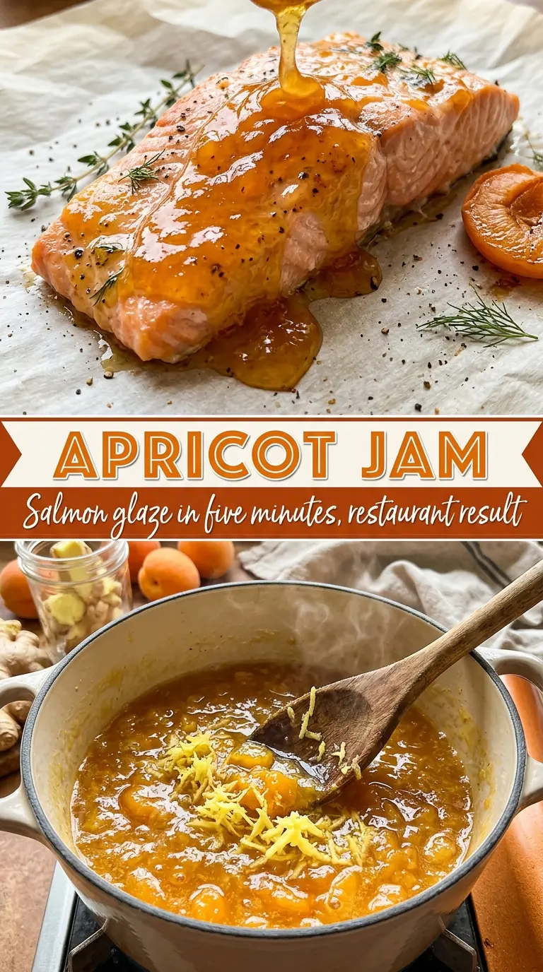 Apricot Ginger Jam bright glossy, fresh, spiced