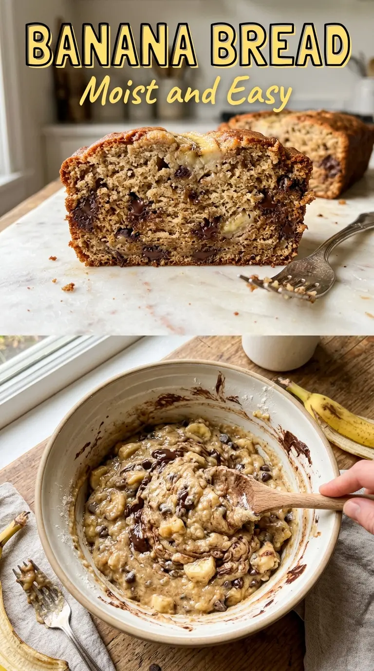 Banana Bread Recipe soft crumb caramelized top