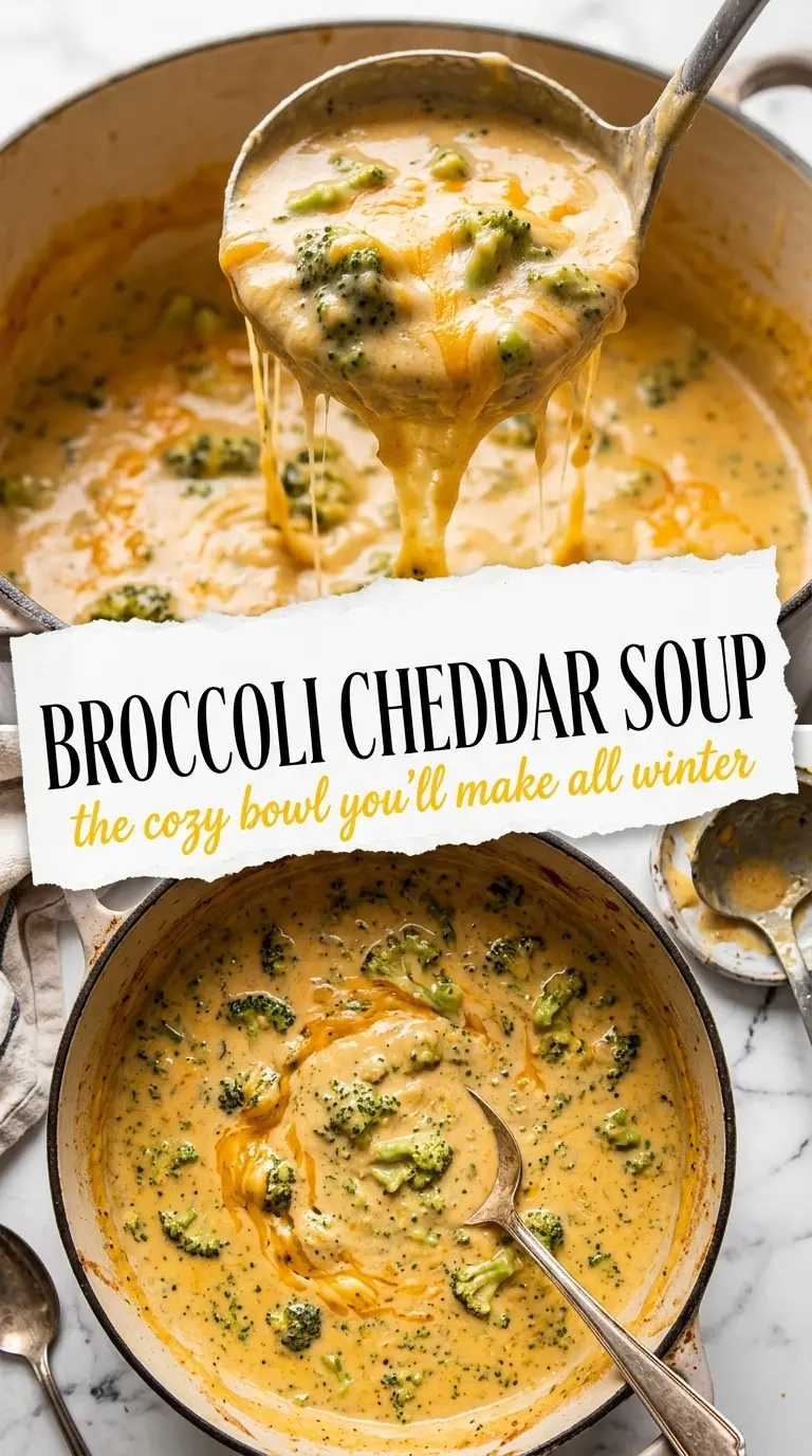 Creamy Broccoli Cheddar Soup Recipe creamy cheesy
