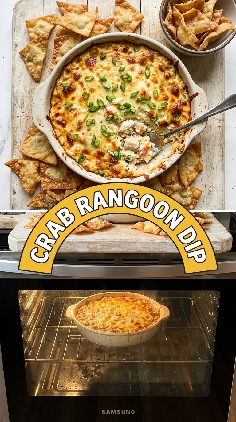 Easy Crab Rangoon Dip creamy baked crab