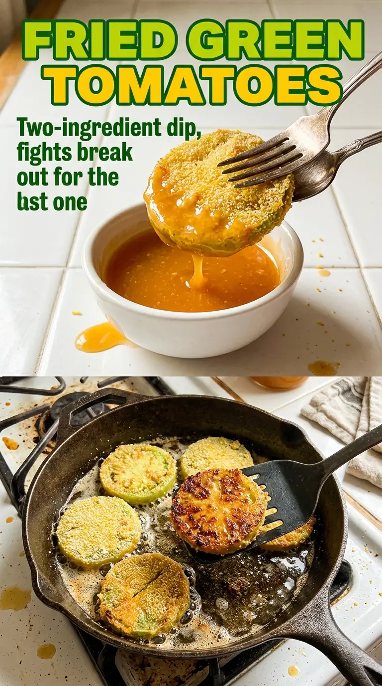 Fried green tomatoes crisp tangy sweet-heat