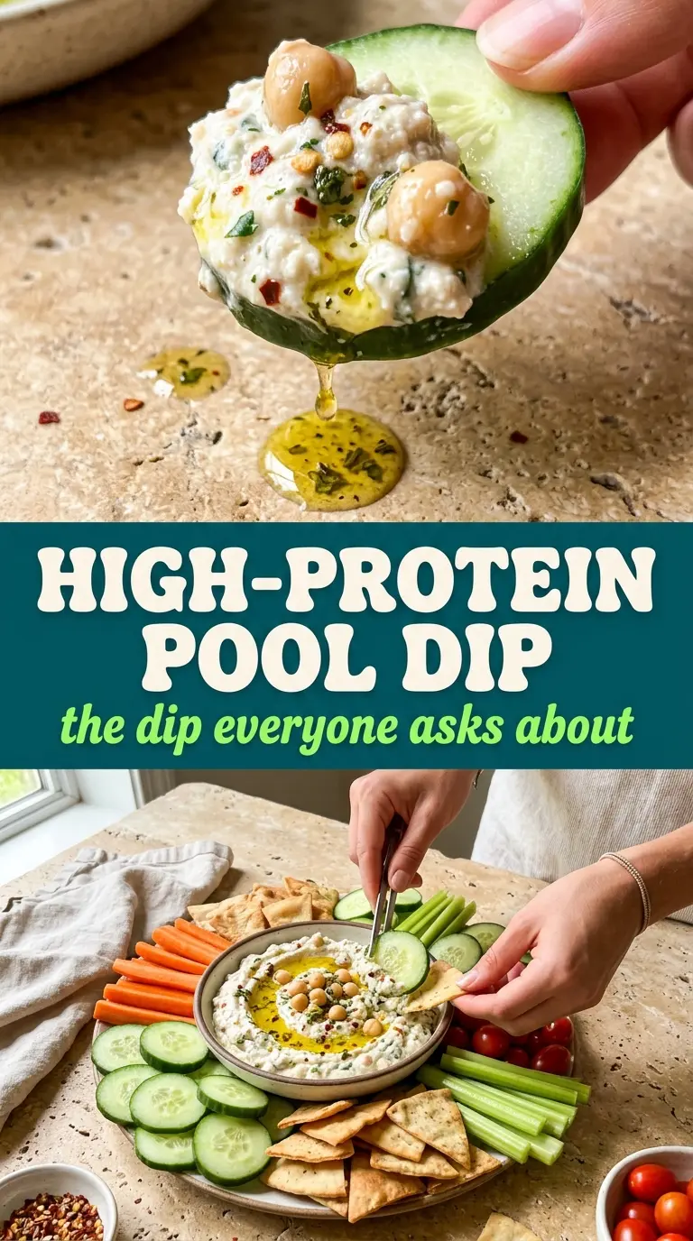 Healthy High-Protein Pool Dip creamy savory