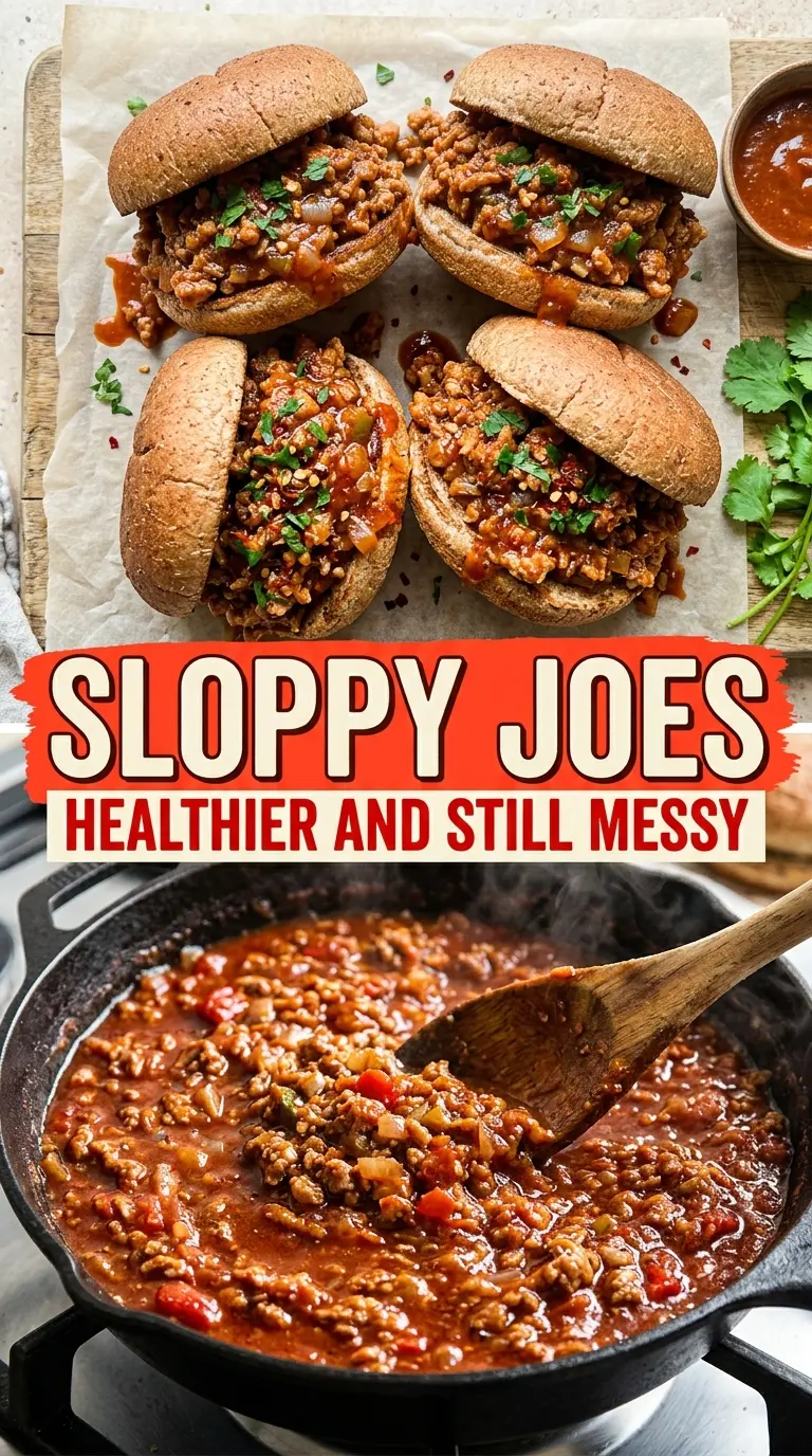 Healthy Sloppy Joes saucy tangy hearty