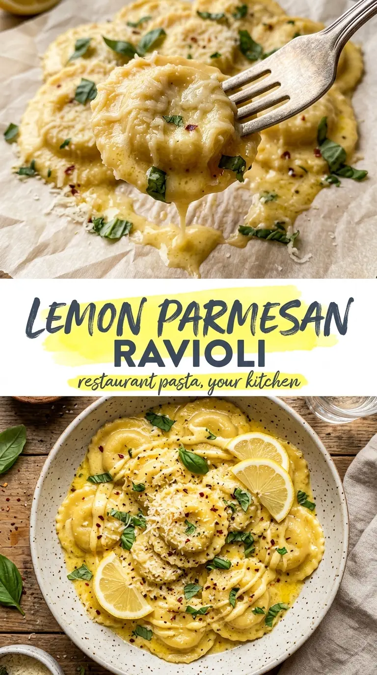 Ravioli in Lemon Parmesan Butter bright creamy basil