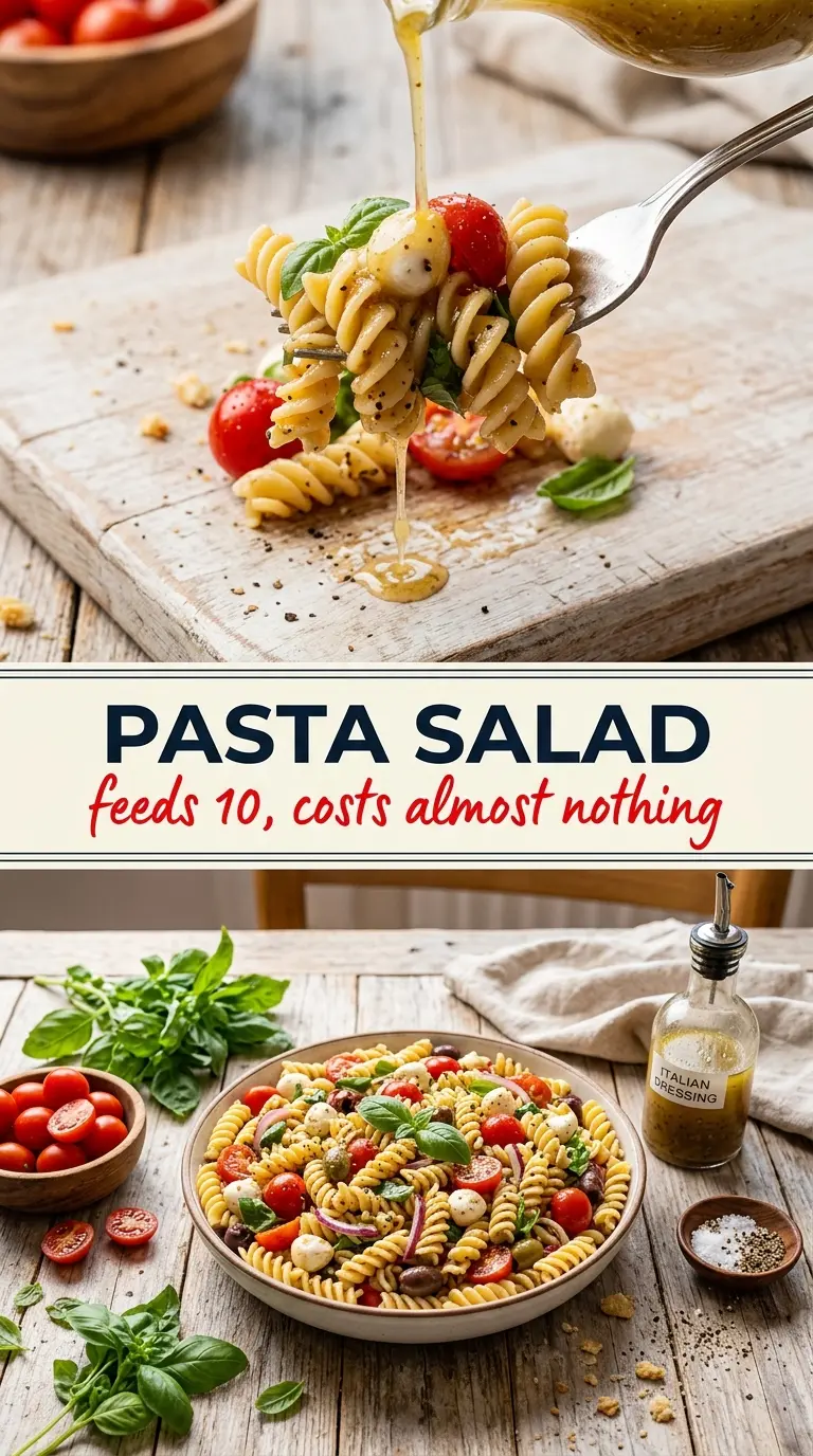 Pasta salad colorful tangy make-ahead