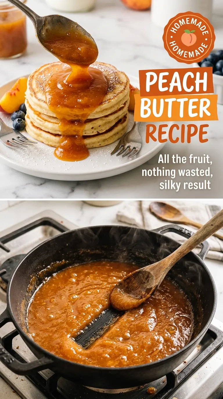 Peach Butter Recipe smooth spiced homemade