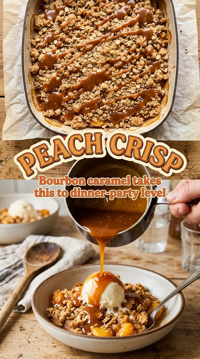 Peach crisp fresh peaches cardamom crumble