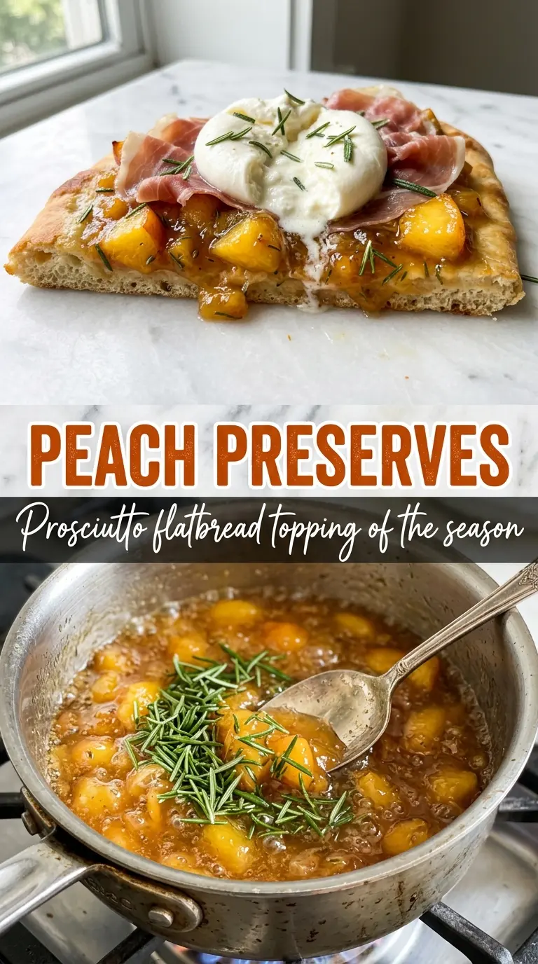 Peach Preserves Recipe glossy amber thick spreadable
