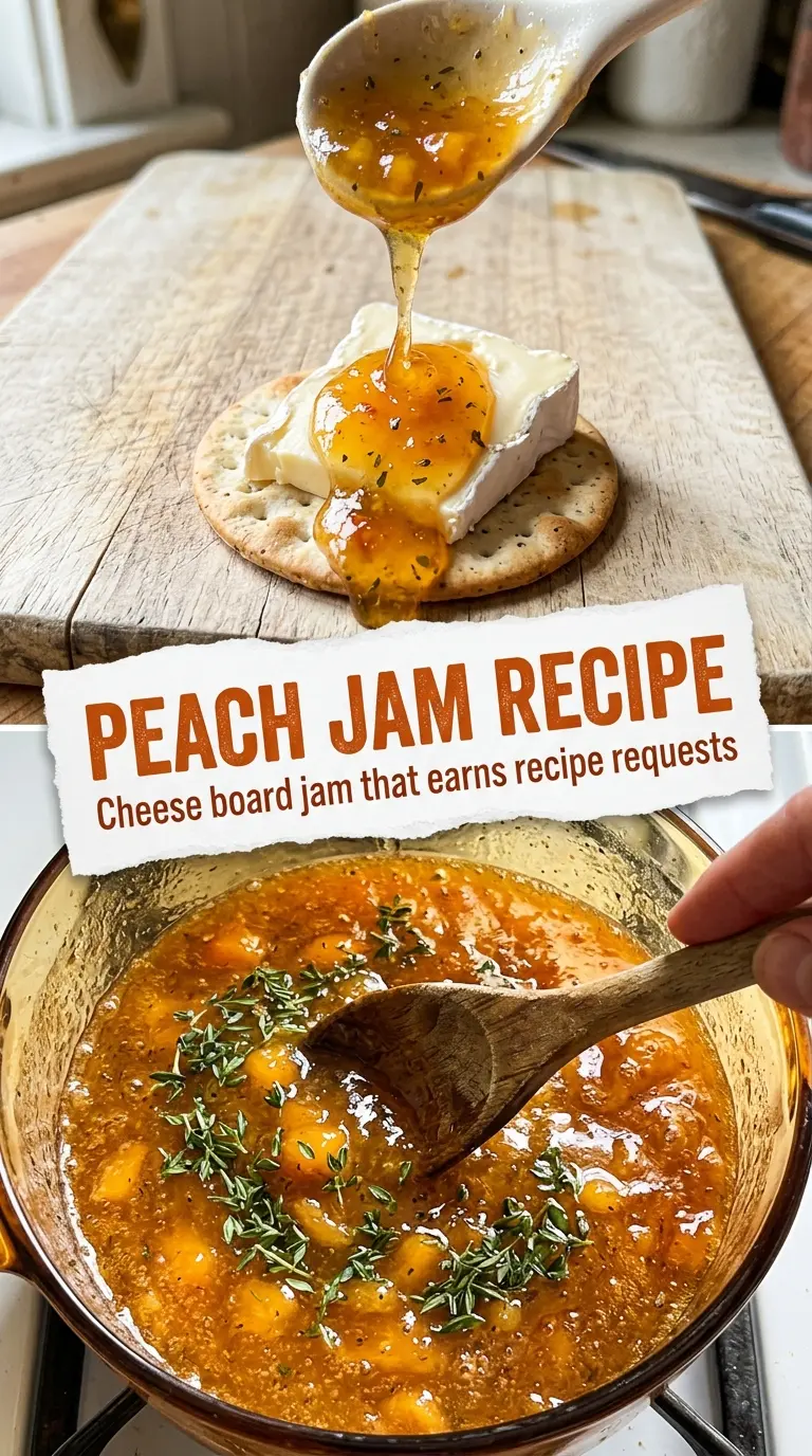 Peach Jam Recipe, peach-thyme, bright preserve