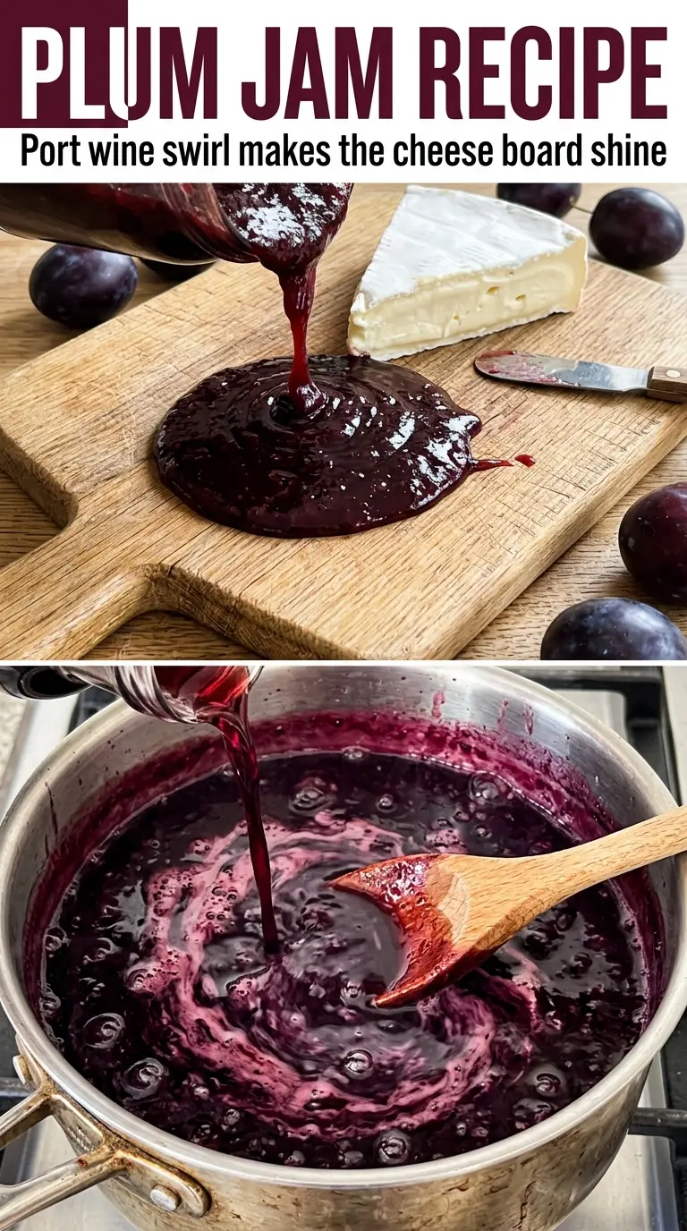 Plum Jam Recipe tart glossy port-kissed