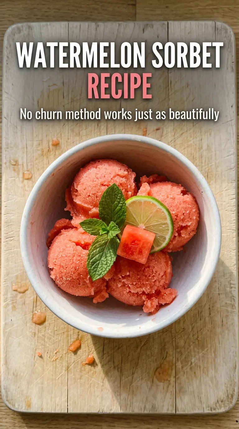 Watermelon Sorbet Recipe icy smooth refreshing pink