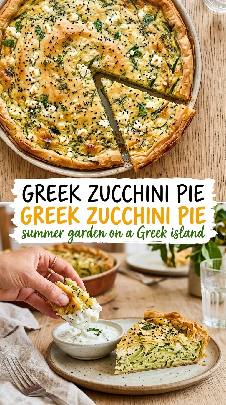 Zucchini Pie golden savory herby
