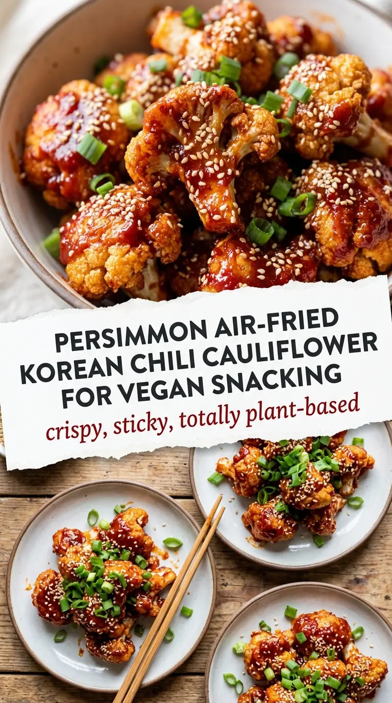 Air-Fried Korean Chili Cauliflower crispy spicy-sweet
