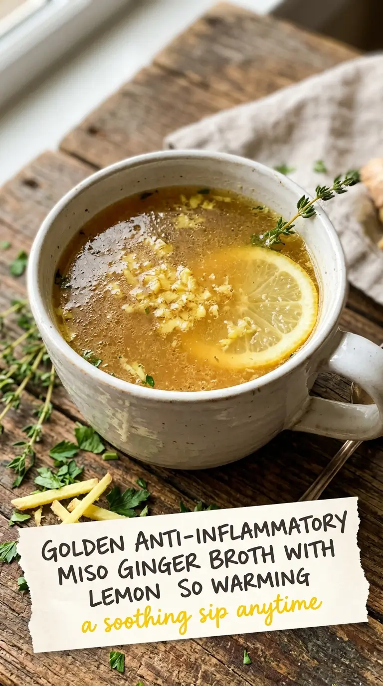 Miso Ginger Broth golden fragrant soothing