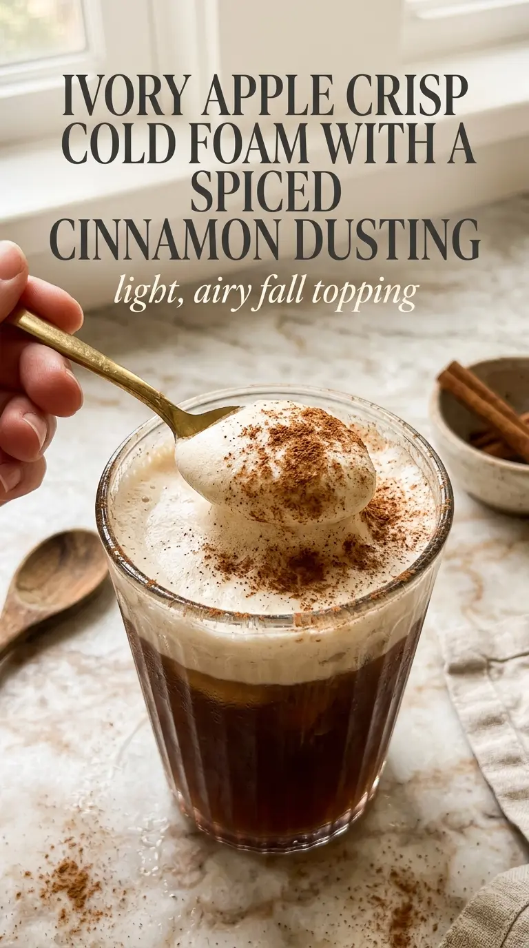 Apple Crisp Cold Foam fluffy cinnamon-sugar