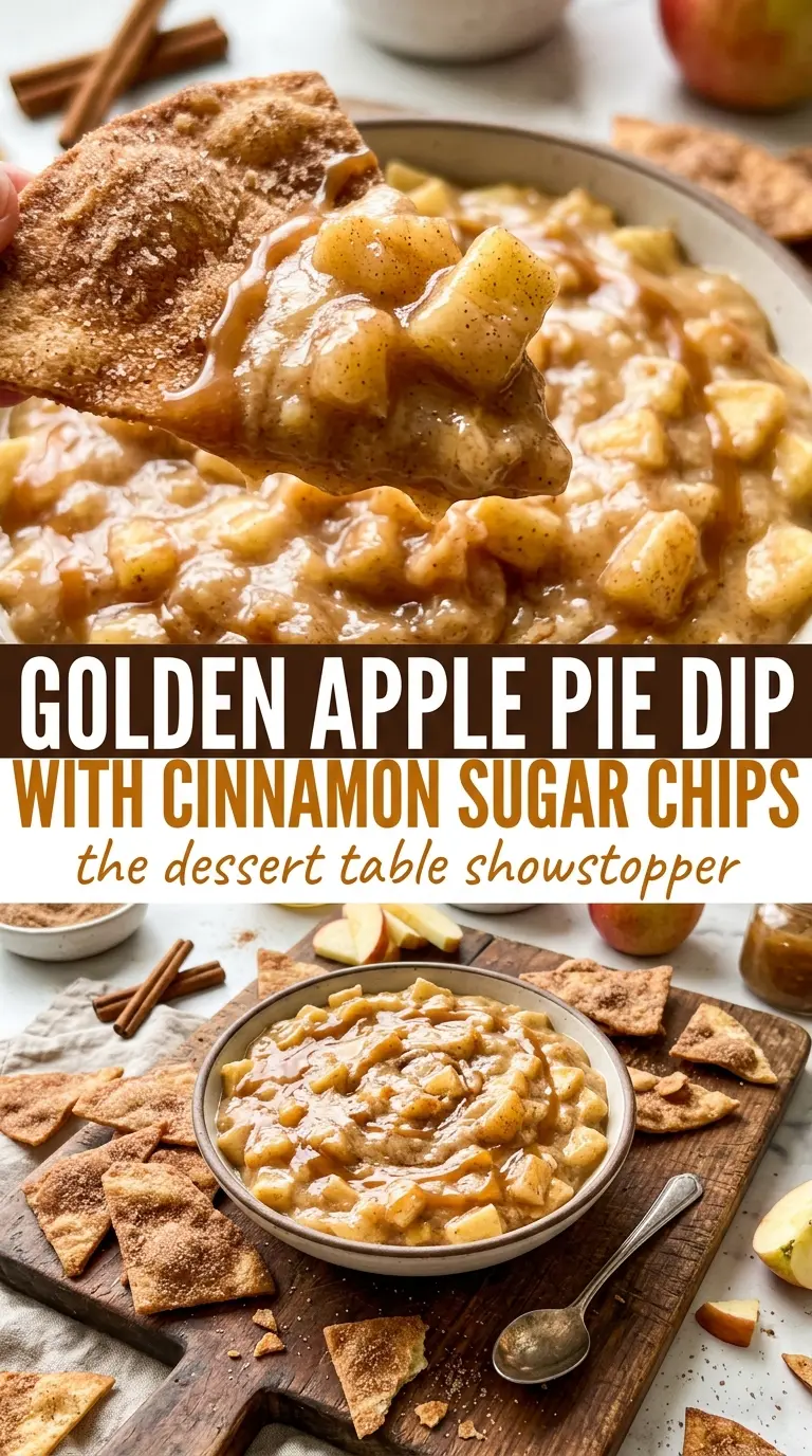 Apple Pie Dip warm cinnamon spiced crispy chips