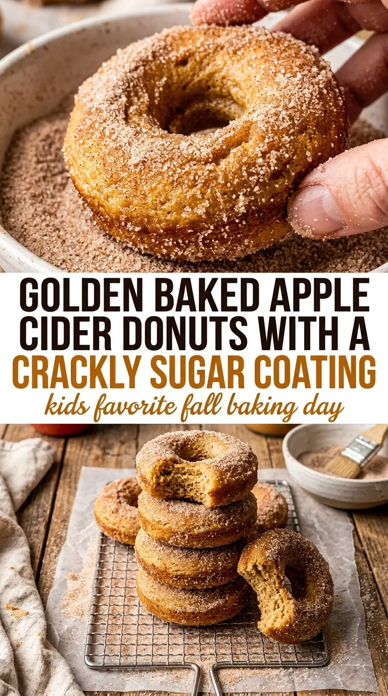 Baked Apple Cider Donuts soft spiced cinnamon sugar