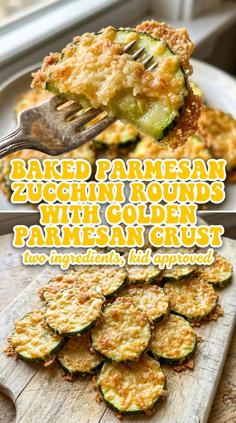 Baked Parmesan Zucchini Rounds crisp cheesy