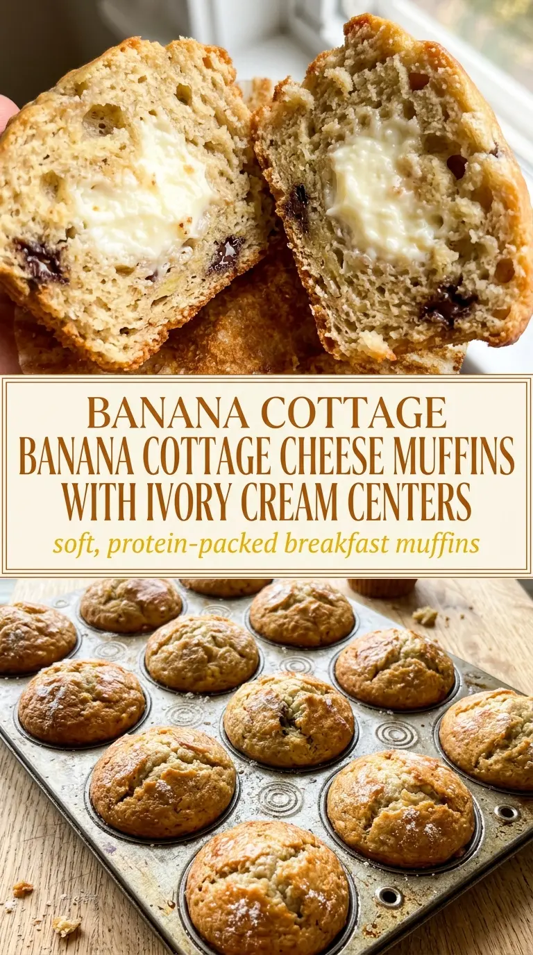 Banana Cottage Cheese Muffins moist fluffy golden
