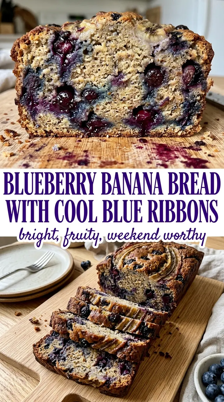Blueberry Banana Bread moist fudgy sweet