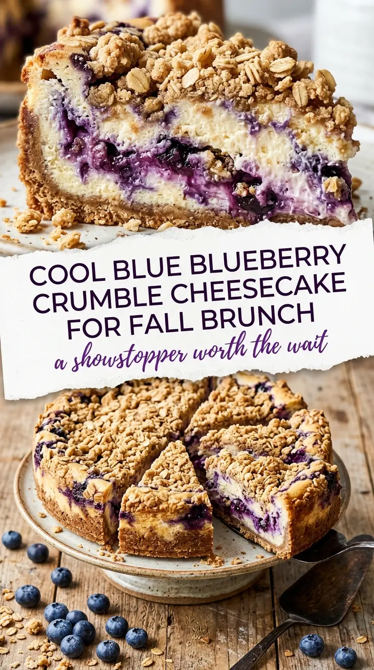 Blueberry Crumble Cheesecake creamy blueberry crumb