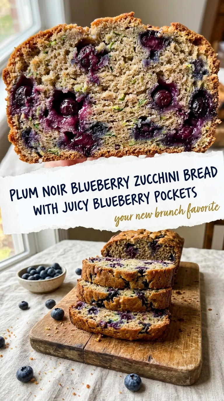 Blueberry Zucchini Bread moist juicy speckled